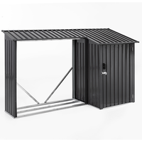 2in1 Brennholzlager mit Schrank, ca. 270 x 105 x 158 cm 