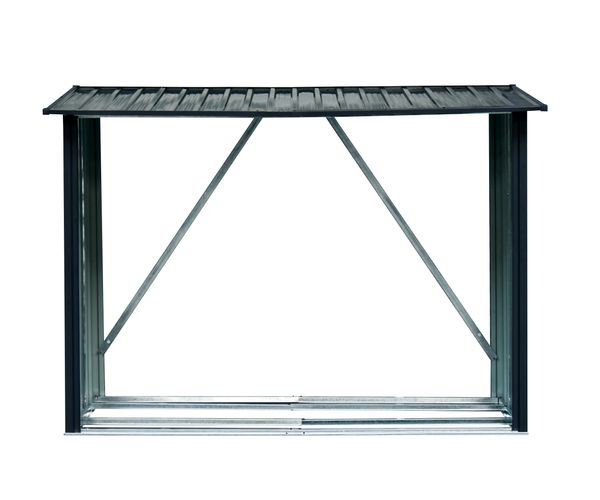 Brennholzunterstand aus Stahl, Brennholzlager, Kaminholz Unterstand, Regenschutz für Holz, ca. 2 qm