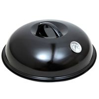 Paella World International Backhaube 42cm mit Thermometer, Schwarz, 1-teilig