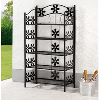 Metallregal mit 5 Böden 60 x 30 x 112 cm schwarz