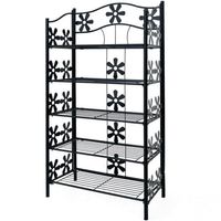 Regal mit 5 Böden aus Metall ca. 60 x 30 x 112 cm - Schwarz