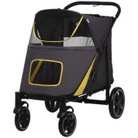 Hundewagen, faltbarer Hundetrolley, Hundebuggy mit Kissen, Katzenbuggy