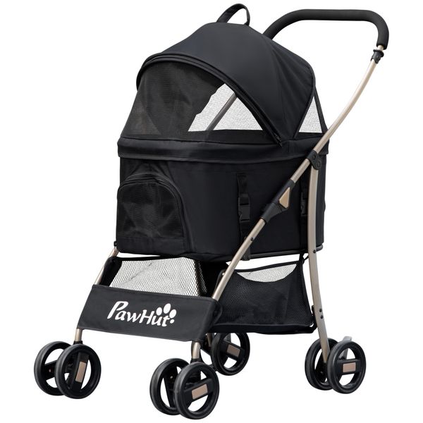 Hundewagen, 2 in 1 Hundetrolley, faltbarer Hundebuggy, Tragetasche