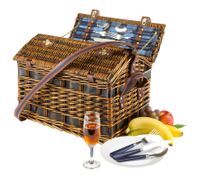 Weiden-Picknickkorb SUMMERLOVE für 4 Personen