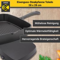 Eisenguss Steakpfanne TOLEDO, 28 x 28 cm