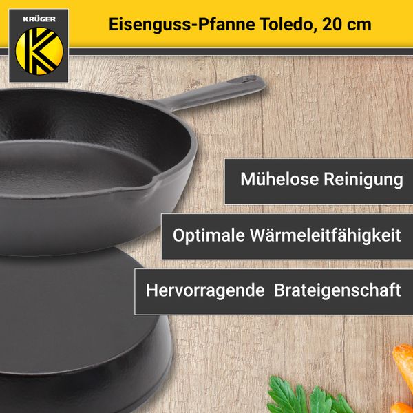 Eisenguss Pfanne TOLEDO, 28 cm