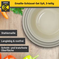 Emailliertes Schüssel-Set SYLT 3 tlg. (20, 24, 28 cm)