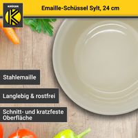 Emaillierte Schüssel SYLT, 24 cm