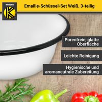 Emailliertes Schüssel-Set 3 tlg. (24, 28, 32 cm)