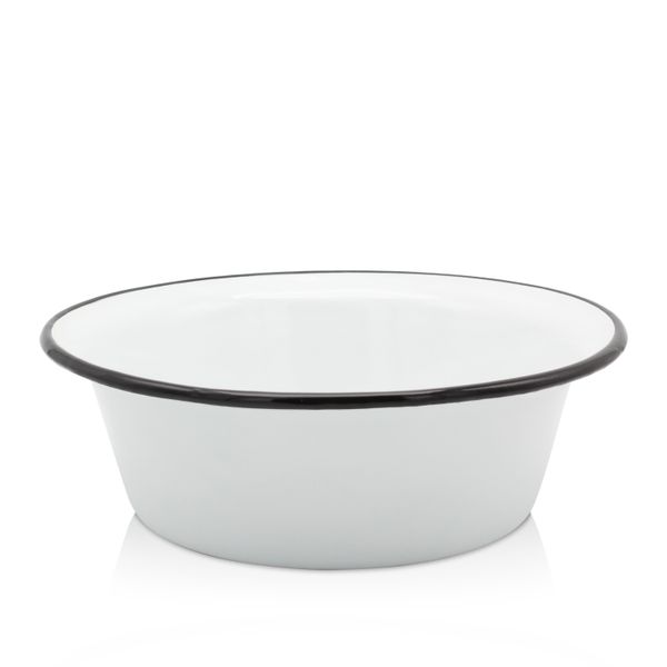 Emaillierte Schüssel weiß, 32 cm