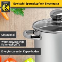 Edelstahl Spargeltopf, 16 cm