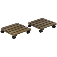 2er-Set Pflanzenroller Blumenroller 30x30cm für Innen und Außen