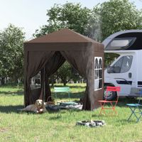 Pavillon 2x2m Faltpavillon 4 Seitenwände mit Fenster Tragetasche Stahl