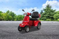3 Rad/ 4 Rad Seniorenmobil mit Hardkoffer 1000W rot SLSM 04/ SLSM 05