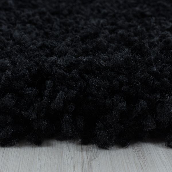 Teppich, SYDNEY 3000, BLACK, 160 x 160 cm