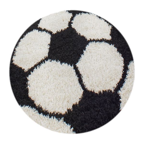 Teppich, FUN 6001, BLACK, 100 x 100 cm