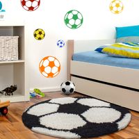 Teppich, FUN 6001, BLACK, 100 x 100 cm