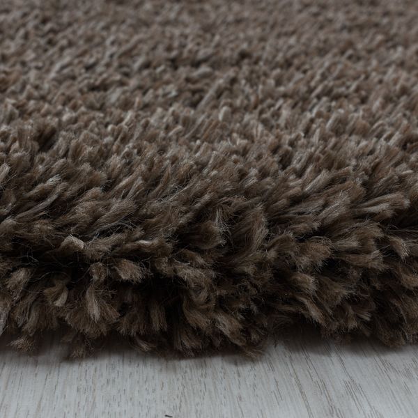 Teppich, FLUFFY 3500, BROWN, 120 x 120 cm