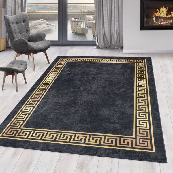 Teppich, FIESTA 4305, BLACK, 160 x 230 cm
