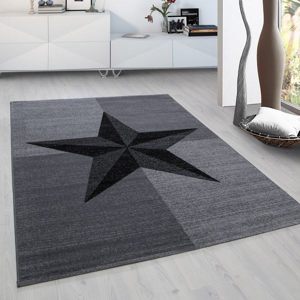 Teppich, PLUS 8002, GREY, 160 x 230 cm