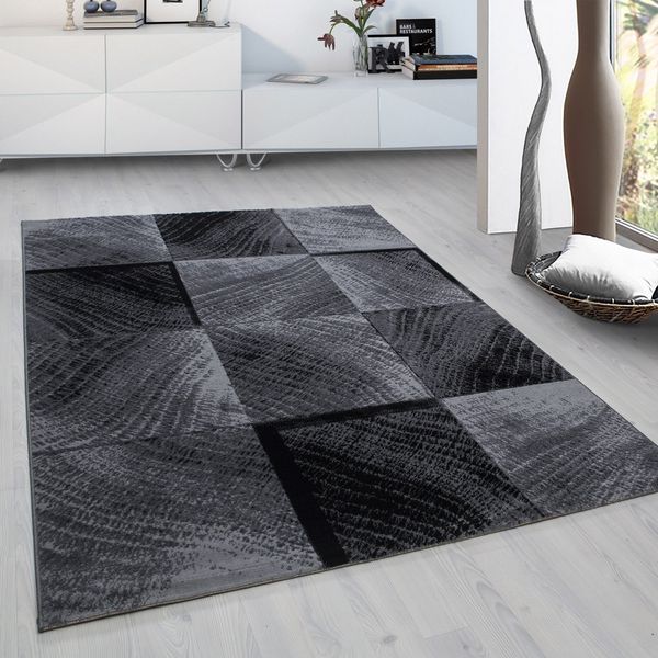Teppich, PLUS 8003, BLACK, 140 x 200 cm