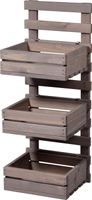 3-stufiges Wandregal, Grau