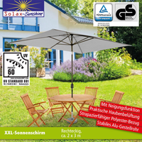 XXL-Sonnenschirm - grau