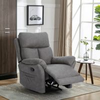 gepolsteter Relaxsessel mit verstellbare Rückenlehne, ca. 84 x 91,5 x 105 - Grau 