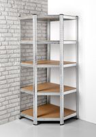 Schwerlasteckregal,  5 Ablagen je 125kg belastbar, 180 x 70 x 40 cm