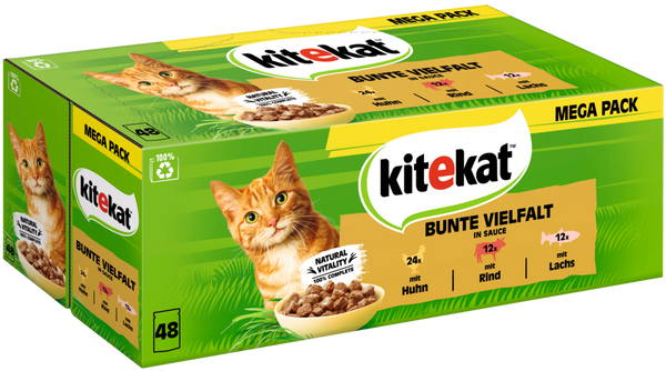 Portionsbeutel Multipack Bunte Vielfalt in Sauce 3 Varietäten 48 x 85g