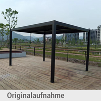 Pavillon mit Lamellendach, ca. 300 x 300 x 240 cm