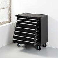 Werkstattwagen, Schwarz, 7 Schubladen, ca. 62 x 33 x 78 cm