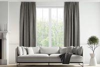 Vorhang - 150 x 260 cm - Haken - Grau