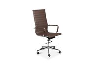 Lifa Living - Bürostuhl Brisbane Dunkelbraunes PU-Leder