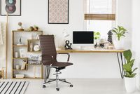 Lifa Living - Bürostuhl Brisbane Dunkelbraunes PU-Leder