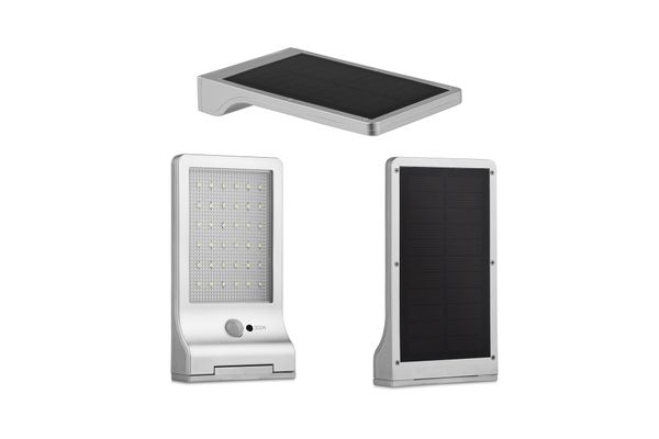 Solar Wandleuchte Kansas Silber