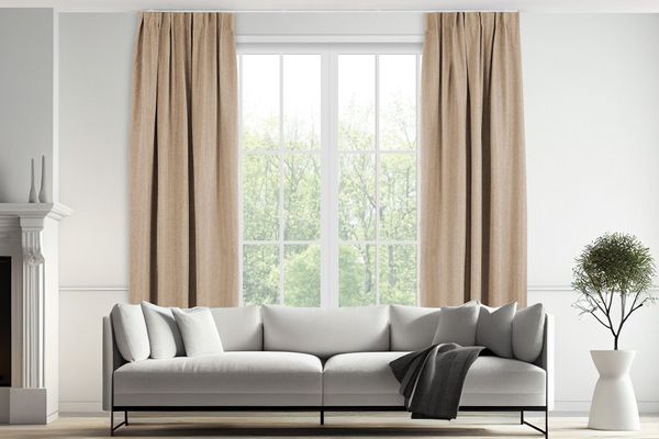 Vorhang - 150 x 260 cm - Haken - Taupe