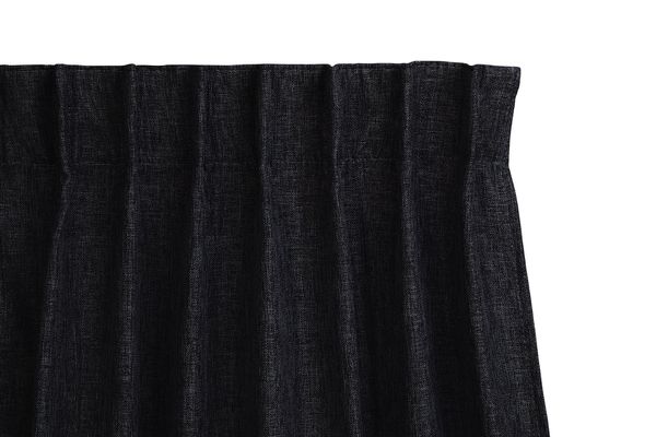 Vorhang - 150 x 260 cm - Haken - Schwarz