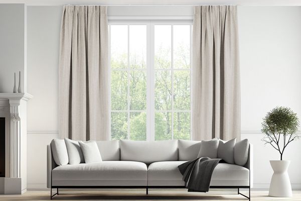 Vorhang - 150 x 260 cm - Haken - Beige