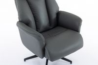 Happy Home gepolsteter Relaxsessel mit Hocker HWP61-HGR hellgrau