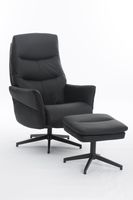 Happy Home gepolsteter Relaxsessel mit Hocker HWP62-DGR dunkelgrau