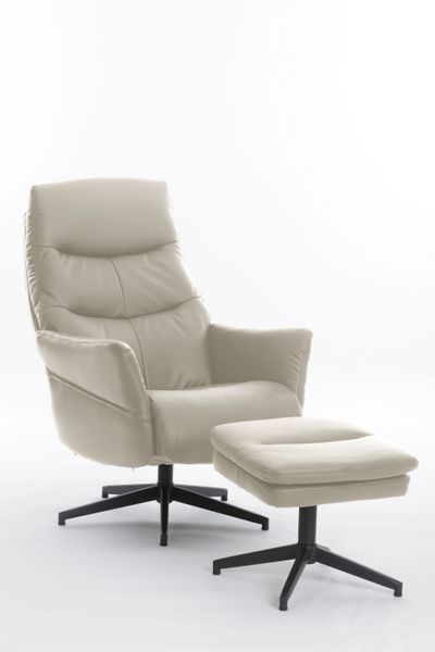Happy Home gepolsteter Relaxsessel mit Hocker HWP62-BEI beige
