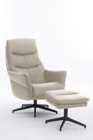 Happy Home gepolsteter Relaxsessel mit Hocker HWP62-BEI beige