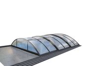 Poolüberdachung "Adèle" aus Aluminium, ca. 8,15 x 4,10 x 1,02 m