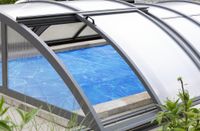 Poolüberdachung "Adèle" aus Aluminium, ca. 8,15 x 4,10 x 1,02 m