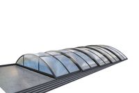 Poolüberdachung "Adèle" aus Aluminium, ca. 12,50 x 6,81 x 1,65 m
