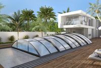 Poolüberdachung "Adèle" aus Aluminium, ca. 12,50 x 6,81 x 1,65 m