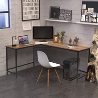 COSTWAY Schreibtisch L-Form, Eckschreibtisch