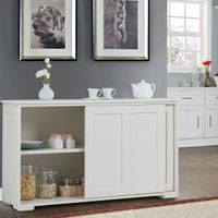 COSTWAY Sideboard, Küchenschrank mit Schiebetüren