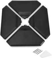 COSTWAY 4-teiliger Sonnenschirmständer, Schirmständer 70kg befüllbar